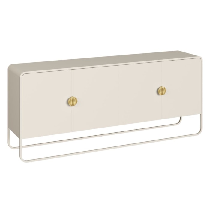 Buffet Aparador Organico 4 Portas 180 cm 28075 Off White Artesano