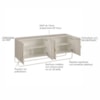 Buffet Aparador Organico 4 Portas 180 cm 28075 Off White Artesano