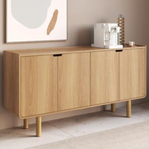 Buffet Balcao 4 Portas 160 cm Pes Madeira Maciça 28095 Hanover Artesano