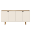 Buffet Balcao 4 Portas 160 cm Pes Madeira Maciça 28095 Hanover Off White Artesano