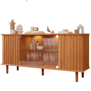 Buffet Balcao 4 Portas 165 cm Janice MDF Cinamomo MOLCI