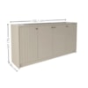 Buffet Balcao 4 Portas MDF 152 cm 10800 Off White MOLCI