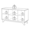 Buffet Balcao 4 Portas MDF 152 cm 19789 Cinamomo MOLCI