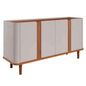 Buffet Balcao 4 Portas MDF 153 cm 16728 Cinamomo Off White MOLCI