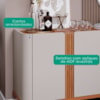 Buffet Balcao 4 Portas MDF 153 cm 16728 Cinamomo Off White MOLCI