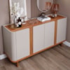 Buffet Balcao 4 Portas MDF 153 cm 16728 Cinamomo Off White MOLCI