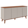 Buffet Balcao 4 Portas MDF 163 cm 22136 Cinamomo Off White MOLCI