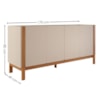 Buffet Balcao 4 Portas MDF 170 cm 22183 Off White NATUEM
