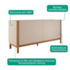 Buffet Balcao 4 Portas MDF 170 cm 22183 Off White NATUEM