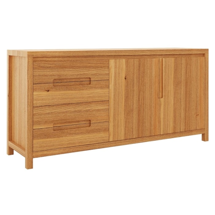 Buffet Balcao Madeira Macica Taeda 2 Portas 165 cm 1553N Rustico Claro Festra