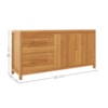 Buffet Balcao Madeira Macica Taeda 2 Portas 165 cm 1553N Rustico Claro Festra