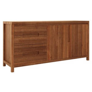 Buffet Balcao Madeira Macica Taeda 2 Portas 165 cm 1553N Rustico Escuro Festra