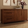 Buffet Balcao Madeira Macica Taeda 2 Portas 165 cm 1553N Rustico Escuro Festra