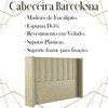 Cabeceira Casal 138 cm Barcell Veludo Bege Soon