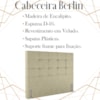 Cabeceira Casal 138 cm Berlin Veludo Bege Soon