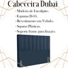 Cabeceira Casal 138 cm Dubai Veludo Azul Soon
