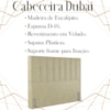 Cabeceira Casal 138 cm Dubai Veludo Bege Soon