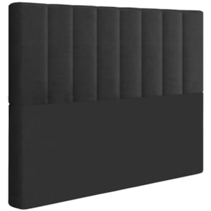 Cabeceira Casal 138 cm Dubai Veludo Preto Soon Cabeceira Casal 138 cm Dubai Veludo Preto Soon