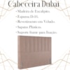 Cabeceira Casal 138 cm Dubai Veludo Rose Soon