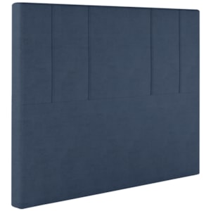 Cabeceira Casal 138 cm Madrid Veludo Azul Soon Cabeceira Casal 138 cm Madrid Veludo Azul Soon