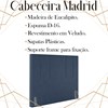 Cabeceira Casal 138 cm Madrid Veludo Azul Soon