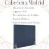 Cabeceira Casal 138 cm Madrid Veludo Azul Soon