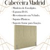 Cabeceira Casal 138 cm Madrid Veludo Bege Soon