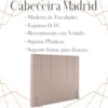 Cabeceira Casal 138 cm Madrid Veludo Rose Soon