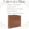 Cabeceira Casal 138 cm Milan Veludo Terracota Soon