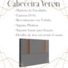 Cabeceira Casal 138 cm Veron Veludo Cinza Soon