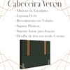 Cabeceira Casal 138 cm Veron Veludo Verde Soon