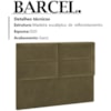 Cabeceira Casal 140 cm Barcel Veludo SL 945 Peer