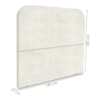 Cabeceira Casal 140 cm Com Frame Alana Boucle Bege Artte