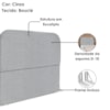 Cabeceira Casal 140 cm Com Frame Alana Boucle Cinza Artte