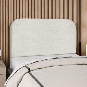 Cabeceira Casal 140 cm Com Frame Alana Boucle Cinza Claro Artte