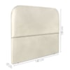 Cabeceira Casal 140 cm Com Frame Alana Corino Bege Artte