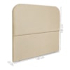 Cabeceira Casal 140 cm Com Frame Alana Linho Bege Artte