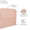 Cabeceira Casal 140 cm Com Frame Alana Linho Rose Artte