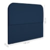 Cabeceira Casal 140 cm Com Frame Alana Suede Azul Marinho Artte