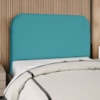 Cabeceira Casal 140 cm Com Frame Alana Suede Azul Turquesa Artte