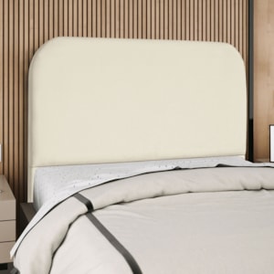 Cabeceira Casal 140 cm Com Frame Alana Suede Bege Artte