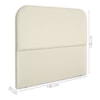 Cabeceira Casal 140 cm Com Frame Alana Suede Bege Artte