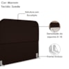 Cabeceira Casal 140 cm Com Frame Alana Suede Marrom Artte