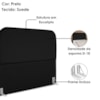 Cabeceira Casal 140 cm Com Frame Alana Suede Preto Artte