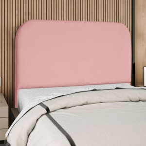 Cabeceira Casal 140 cm Com Frame Alana Suede Rosa Artte