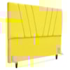 Cabeceira Casal 140 cm Com Frame Belgica Suede Amarelo Artte