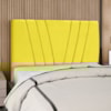 Cabeceira Casal 140 cm Com Frame Belgica Suede Amarelo Artte