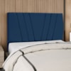 Cabeceira Casal 140 cm Com Frame Belgica Suede Azul Marinho Artte