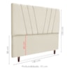 Cabeceira Casal 140 cm Com Frame Belgica Suede Bege Artte