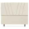 Cabeceira Casal 140 cm Com Frame Belgica Suede Bege Artte